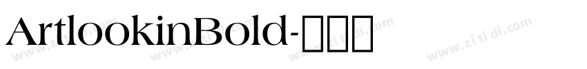 ArtlookinBold字体转换