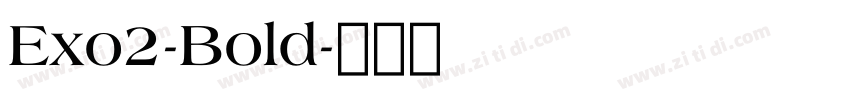 Exo2-Bold字体转换