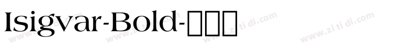 Isigvar-Bold字体转换