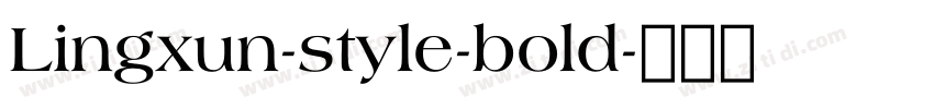 Lingxun-style-bold字体转换