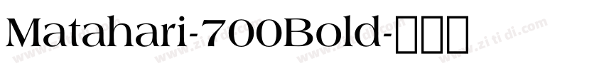 Matahari-700Bold字体转换
