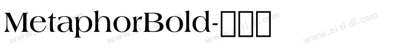MetaphorBold字体转换