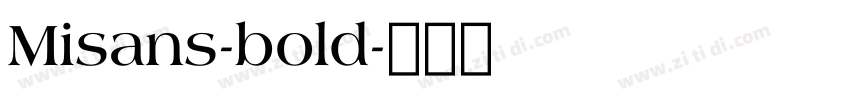 Misans-bold字体转换