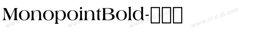 MonopointBold字体转换