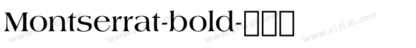 Montserrat-bold字体转换