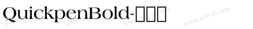 QuickpenBold字体转换