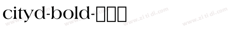 cityd-bold字体转换