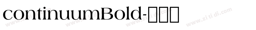 continuumBold字体转换
