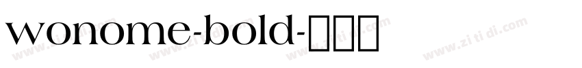 wonome-bold字体转换