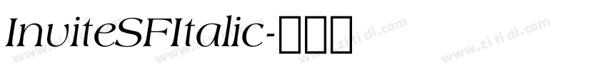 InviteSFItalic字体转换