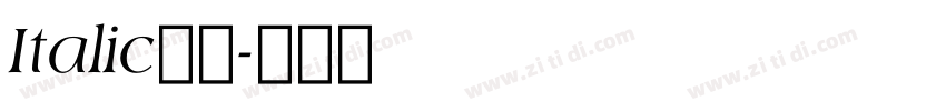 Italic字體字体转换
