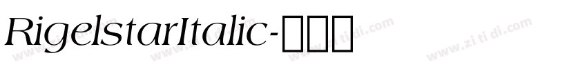 RigelstarItalic字体转换