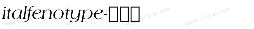 italfenotype字体转换
