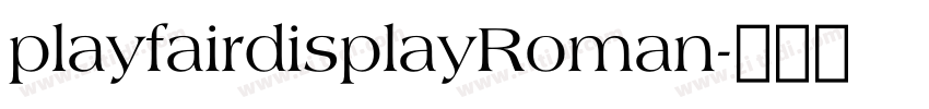 playfairdisplayRoman字体转换