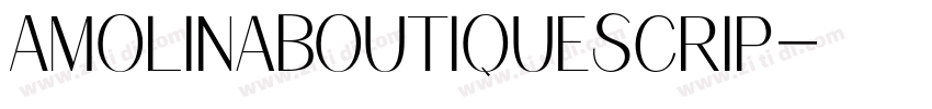 AmolinaBoutiqueScrip字体转换