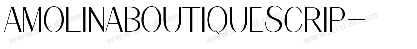 AmolinaBoutiqueScrip字体转换