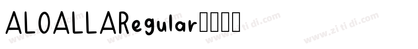ALOALLARegular字体转换