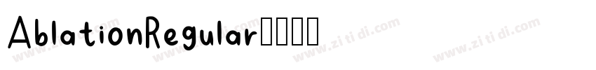 AblationRegular字体转换
