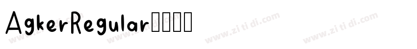 AgkerRegular字体转换