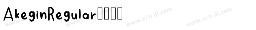 AkeginRegular字体转换