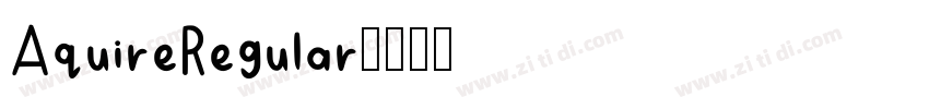 AquireRegular字体转换