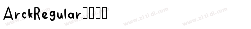 ArckRegular字体转换