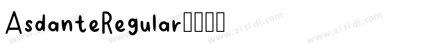 AsdanteRegular字体转换