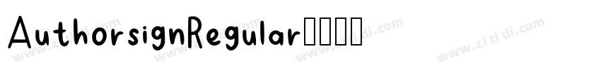 AuthorsignRegular字体转换 AuthorsignRegular字体转换