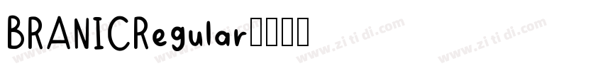 BRANICRegular字体转换