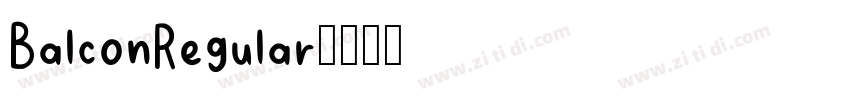 BalconRegular字体转换