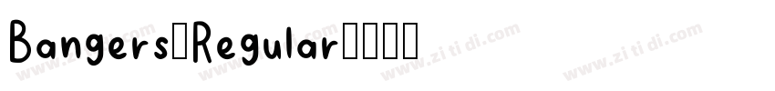 Bangers-Regular字体转换