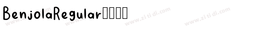 BenjolaRegular字体转换