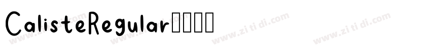 CalisteRegular字体转换