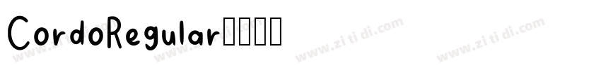 CordoRegular字体转换