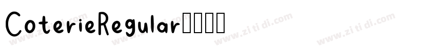 CoterieRegular字体转换 CoterieRegular字体转换