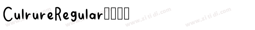 CulrureRegular字体转换