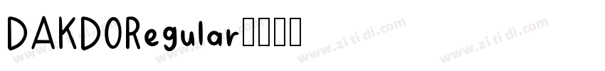 DAKDORegular字体转换