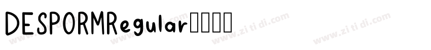DESPORMRegular字体转换