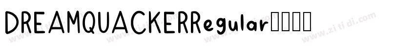 DREAMQUACKERRegular字体转换