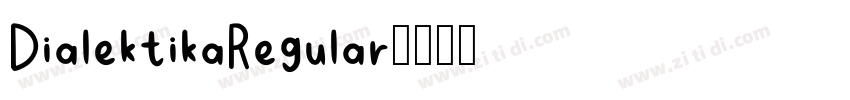 DialektikaRegular字体转换