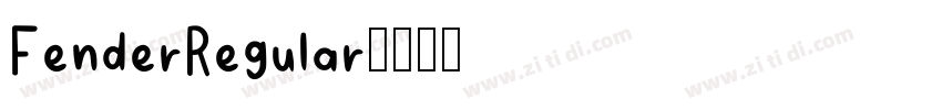 FenderRegular字体转换