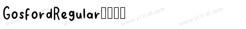 GosfordRegular字体转换