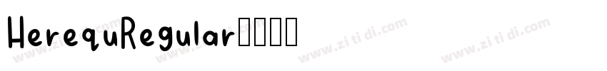 HerequRegular字体转换 HerequRegular字体转换