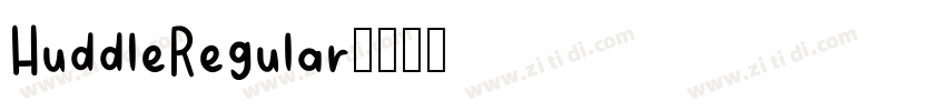HuddleRegular字体转换