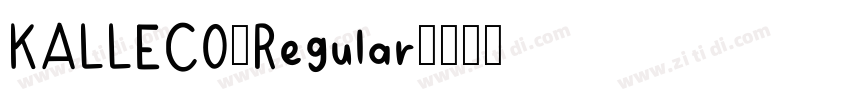KALLECO-Regular字体转换
