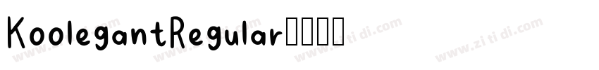 KoolegantRegular字体转换