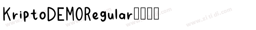 KriptoDEMORegular字体转换
