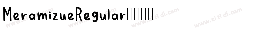 MeramizueRegular字体转换
