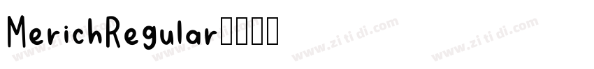 MerichRegular字体转换