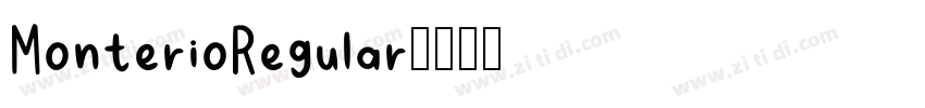 MonterioRegular字体转换